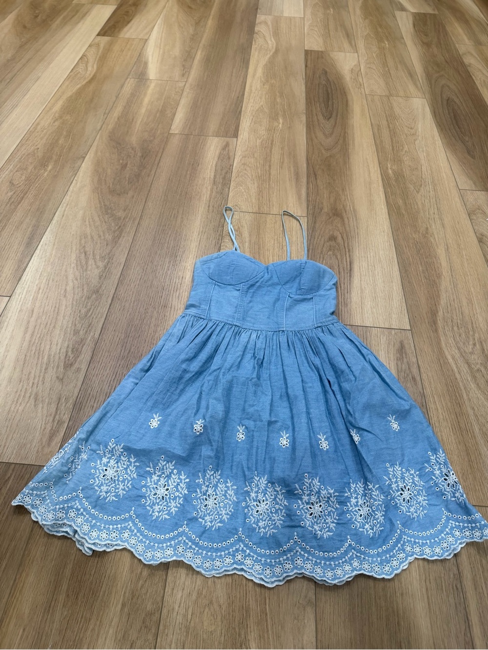 M. RUSH Light Blue Elastic Waist Dress Y2K